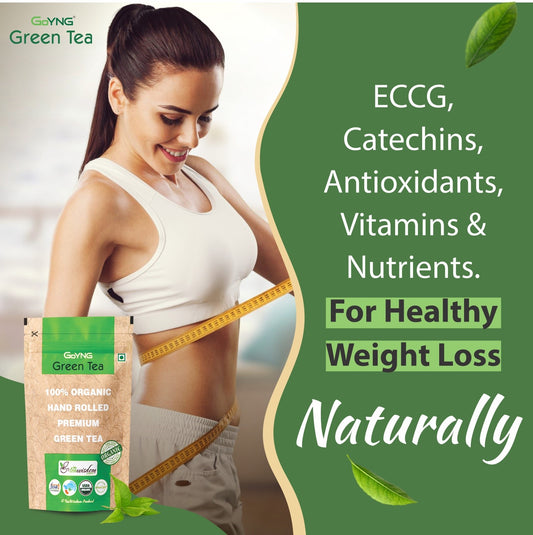GoYNG Handrolled Organic Green Tea Leaves 50g Pouch
