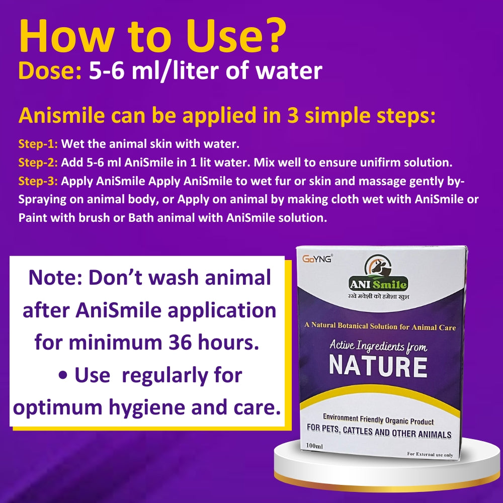 Anismile Bioactive cleaner for cattle and pet animal