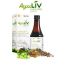 AyuLiv Liver tonic which soothes and strengthens hepatic cells and tissues, supporting optimal liver function.