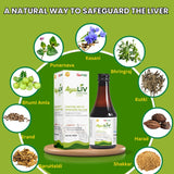 AyuLiv Liver tonic which soothes and strengthens hepatic cells and tissues, supporting optimal liver function.