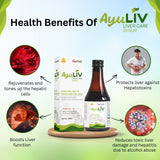 AyuLiv Liver tonic which soothes and strengthens hepatic cells and tissues, supporting optimal liver function.