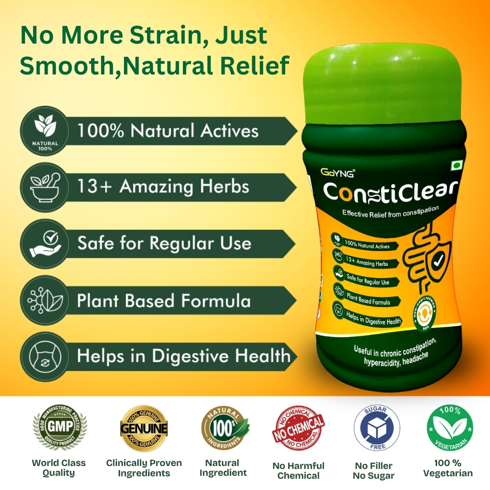 ConstiClear Clear Constipation with powerful herbs, effective and non habit forming