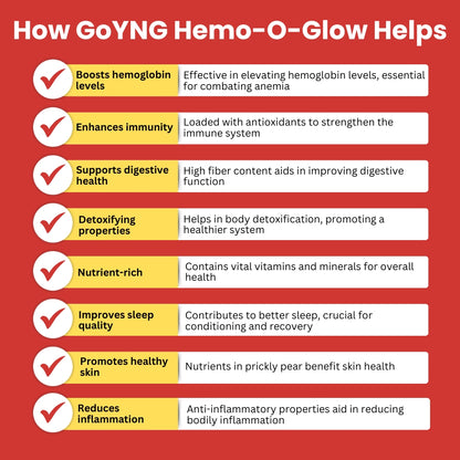 Hem-O-Glow Boosts Haemoglobin level, Enhances immunity & Promotes healthy skin