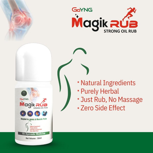 MagikRub Strong Oil Rub for joint pain, knee pain 50ml rollon pack.