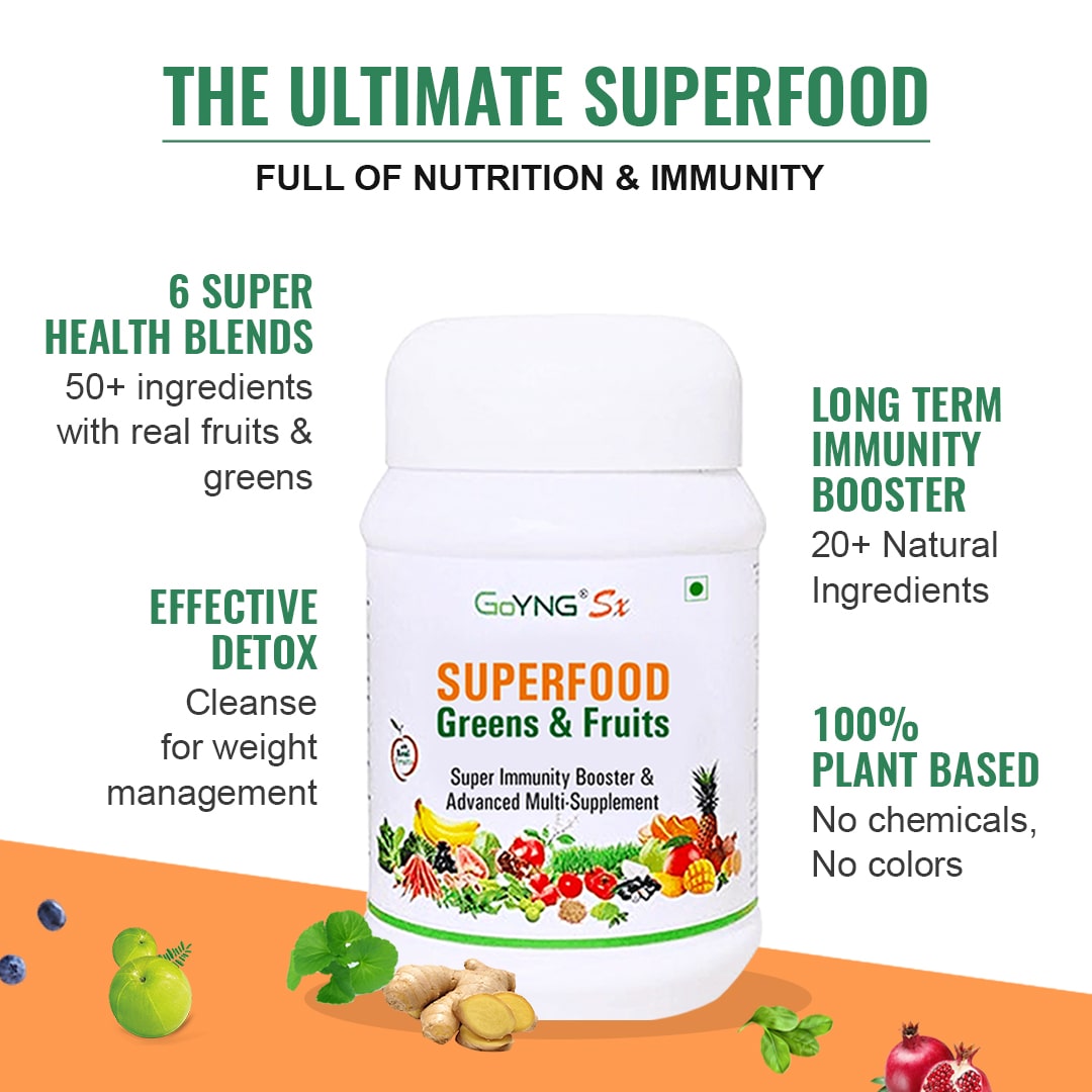 Shaker Bottle Free With GoYNG Sx Superfood 50+ Greens & Fruits