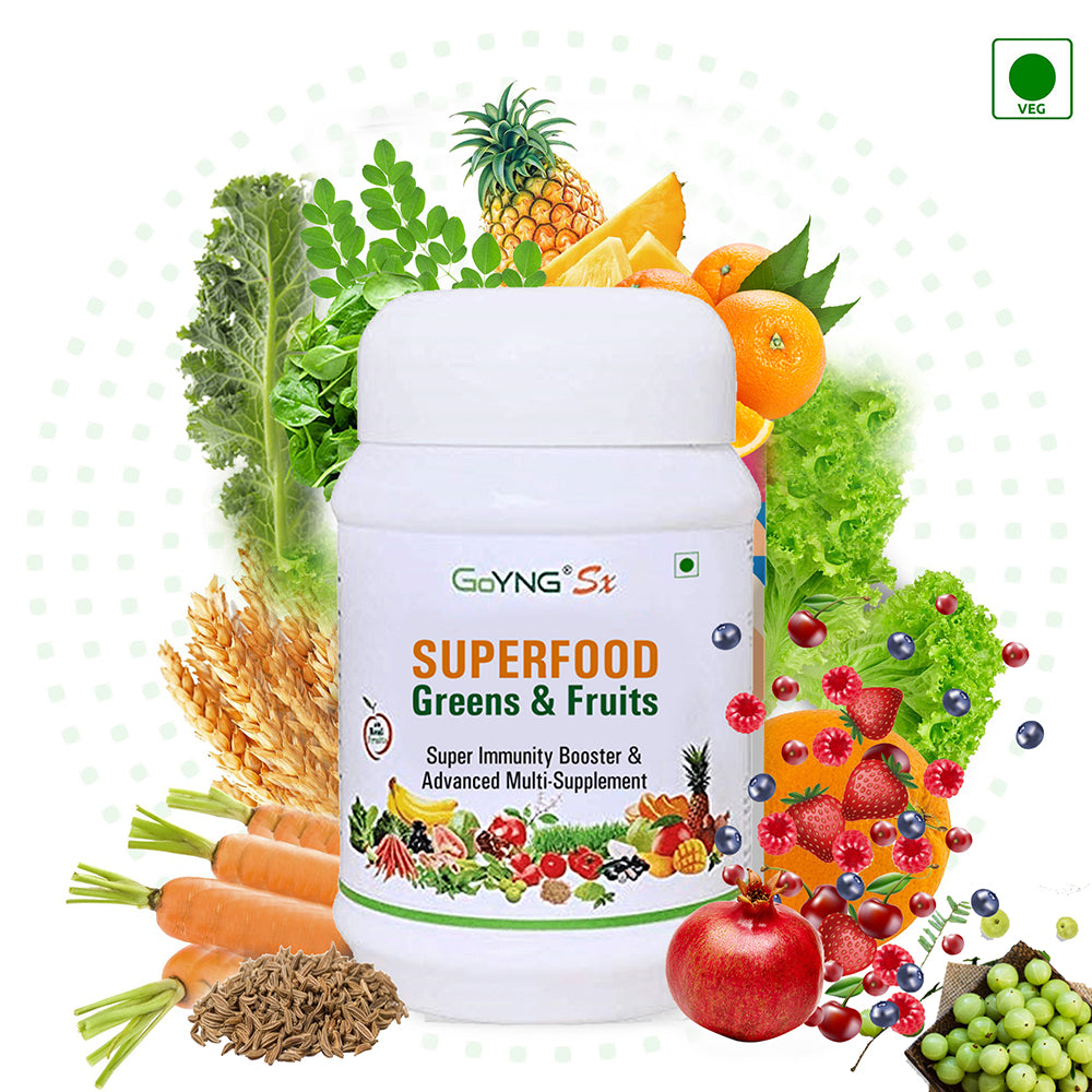 GoYNG Superfood Greens & Fruits (With Chlorella Spirulina) - the best-rated superfood supplement in India