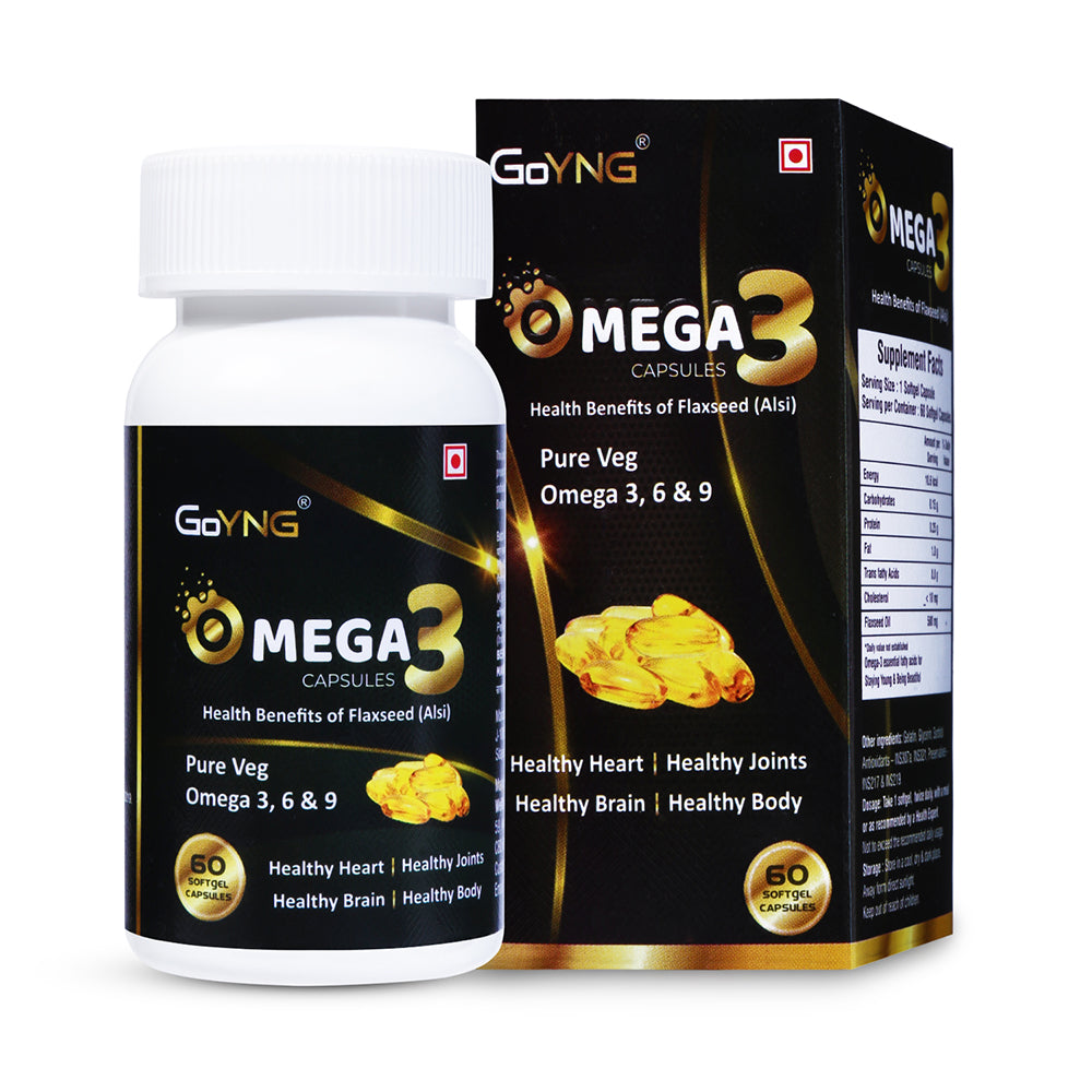 GoYNG Plant Based Omega3 Multi (flax seed oil with Vegan Omega-3, Plant Vitamins), 30 Capsules