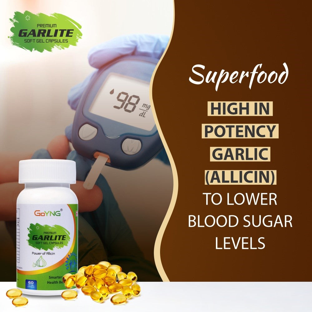 GoYNG Premium GarLite Soft Gel Capsules (Best Allicin Capsule in India)