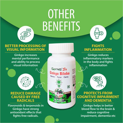 GoYNG Sx Ginkgo Biloba 60 veg tabs