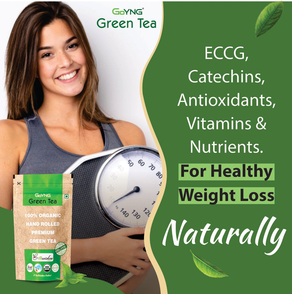 GoYNG Handrolled Organic Green Tea Leaves 50g Pouch